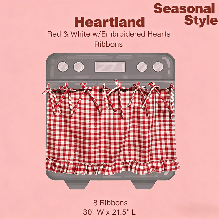 🧺 Handmade Oven Skirts | Farmhouse Kitchen Décor🔒 Heat-Resistant | 🎀 Effortless Install | ✨ Hide Clutter & Elevate Style